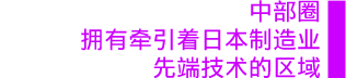 中部圈拥有牵引着日本制造业先端技术的区域。